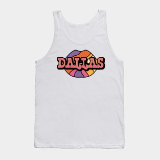 Dallas Texas Retro Western Aesthetic Collage Tank Top